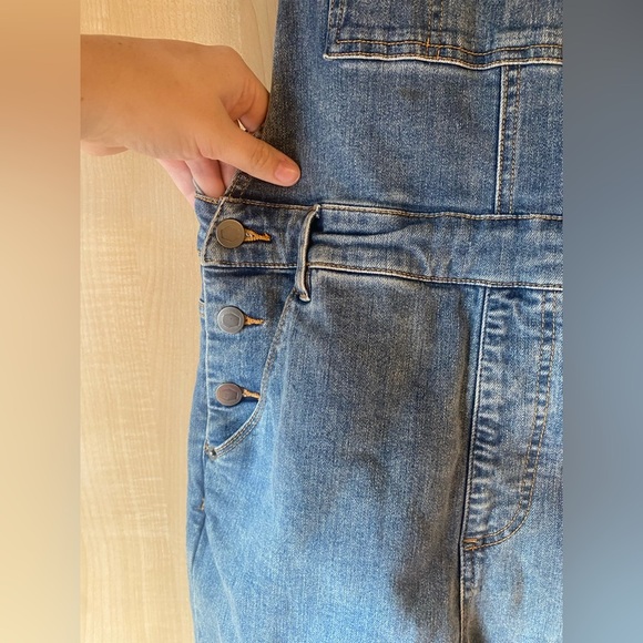 RVCA Foss Skinny Denim Overalls Size 27 - Picture 7 of 14